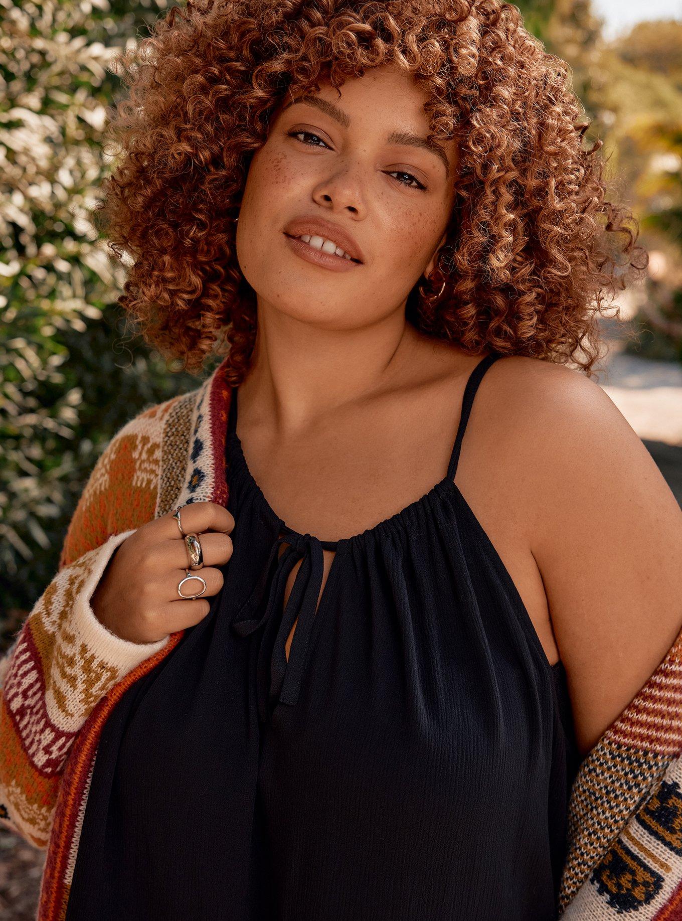 Plus Size - Festi Crinkle Gauze Halter Top - Torrid