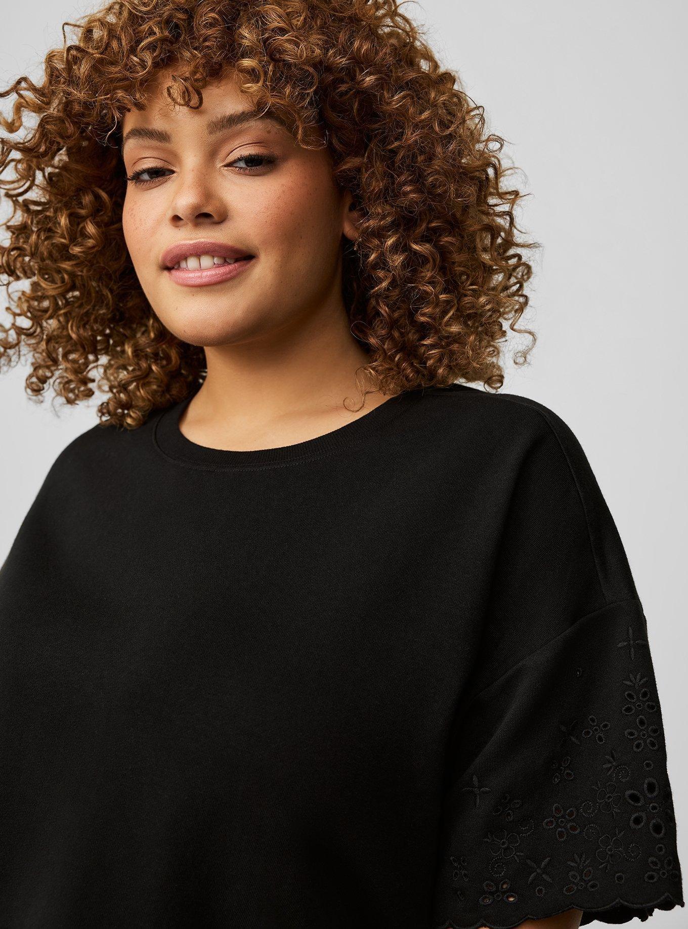 Drop-Shoulder Crop Crew Tee