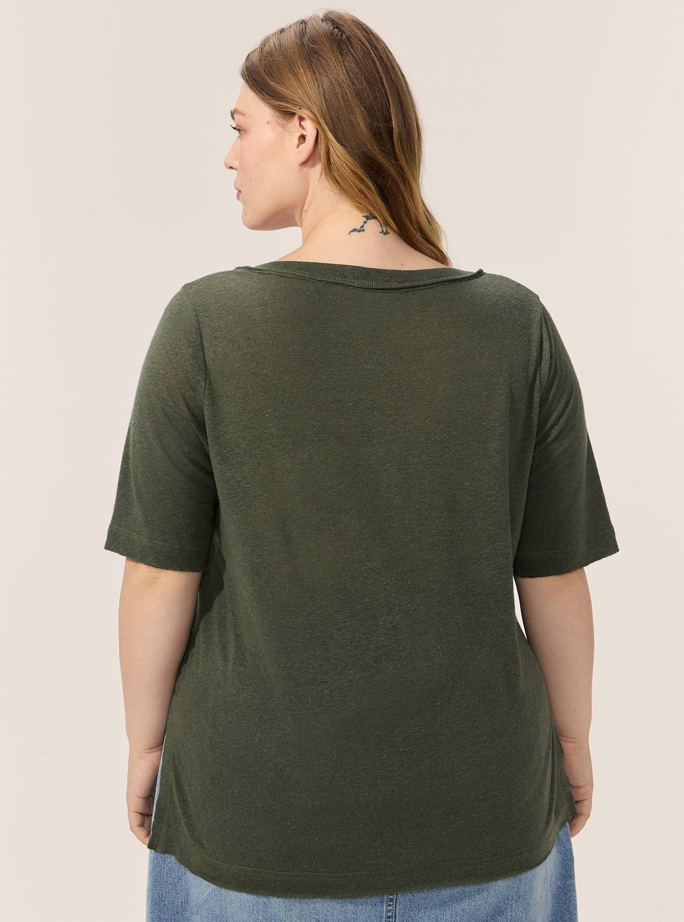 Festi Relaxed Linen Henley, DEEP DEPTHS, alternate
