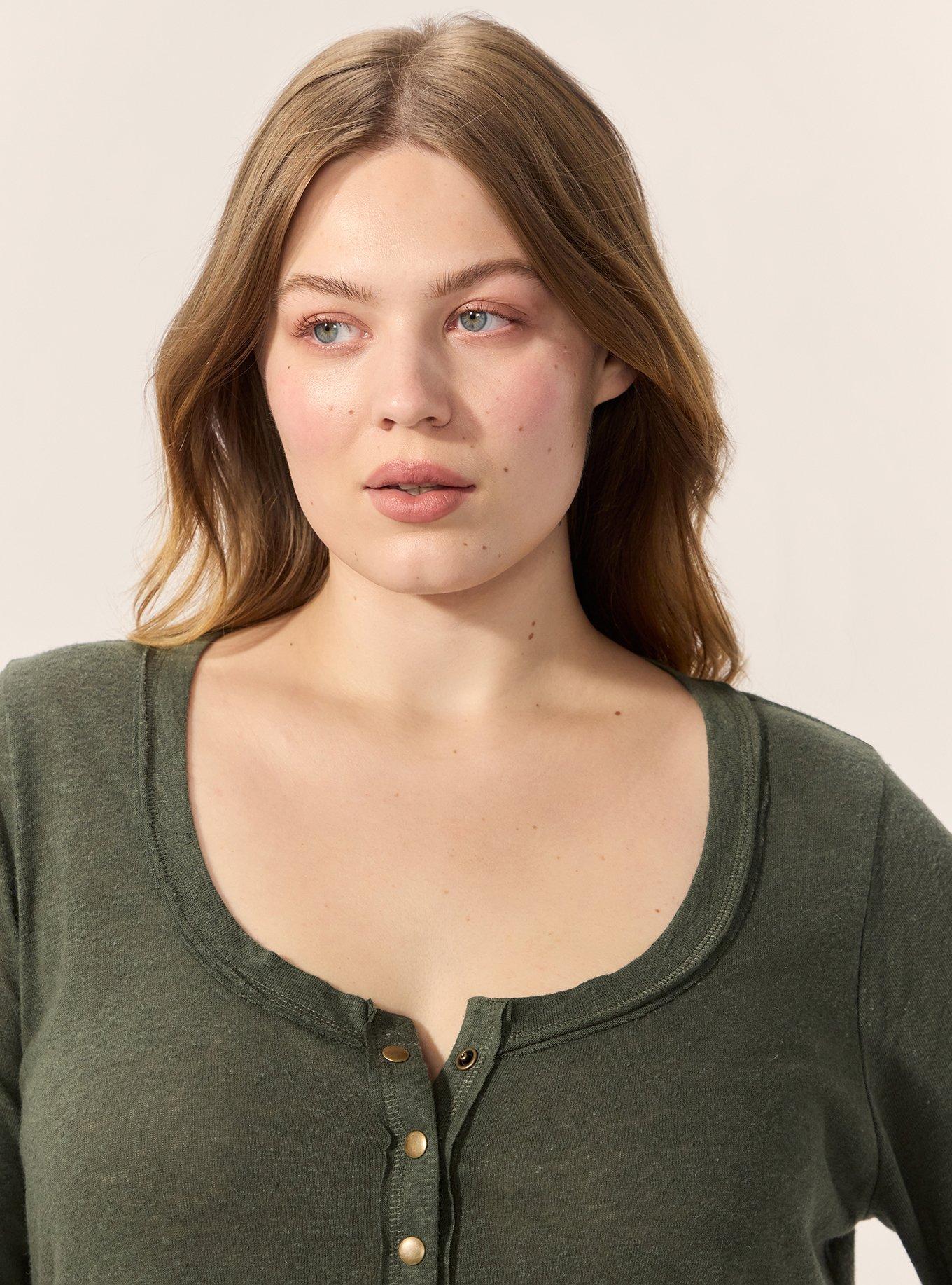 Festi Relaxed Linen Henley, DEEP DEPTHS, alternate