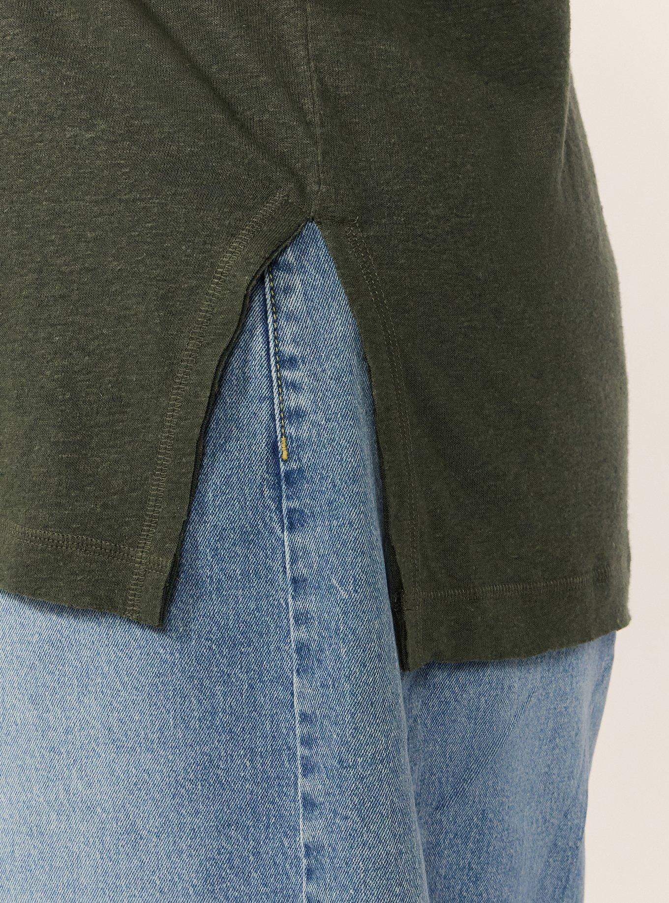 Festi Relaxed Linen Henley, DEEP DEPTHS, alternate
