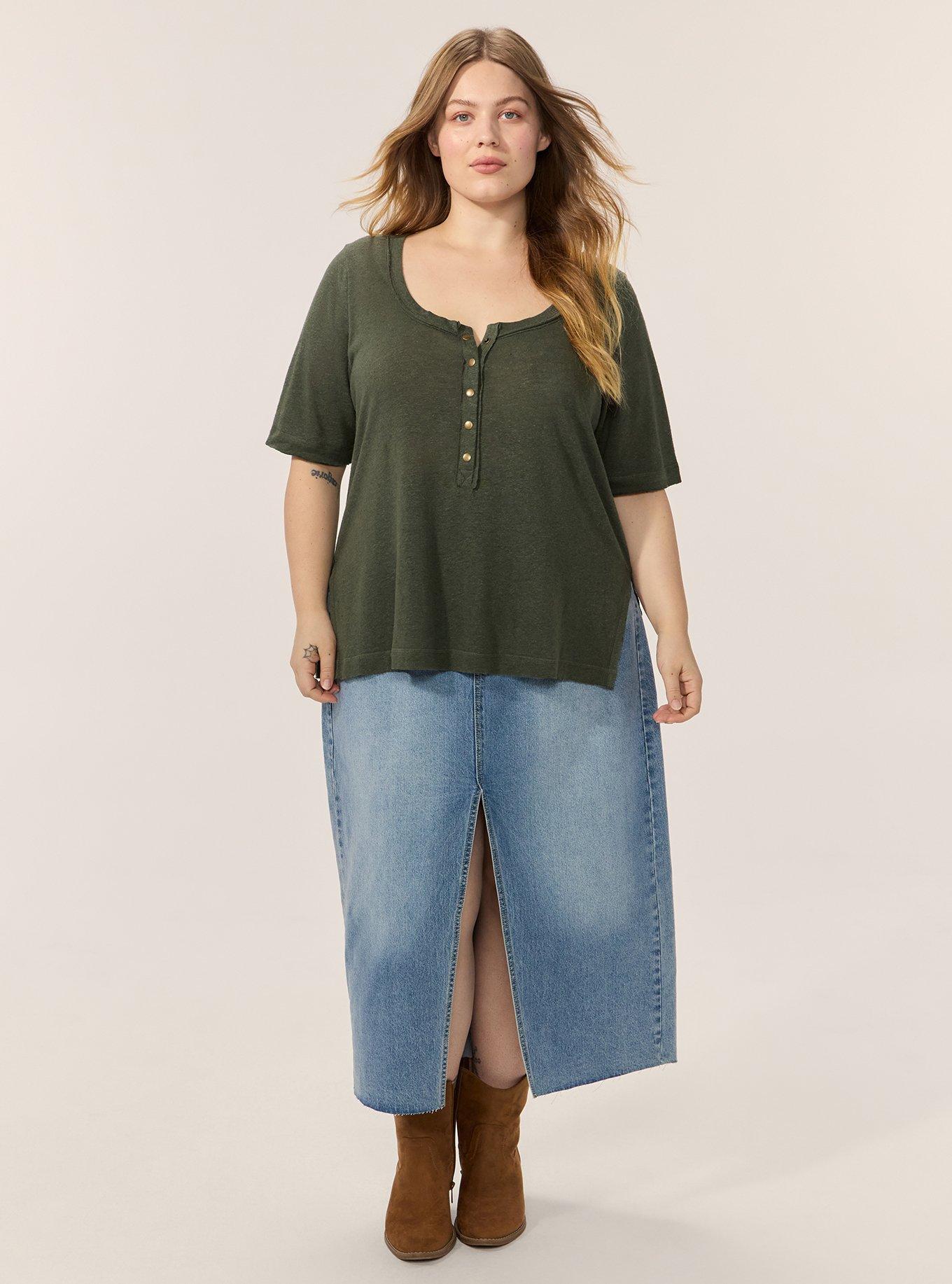 Festi Relaxed Linen Henley, DEEP DEPTHS, alternate