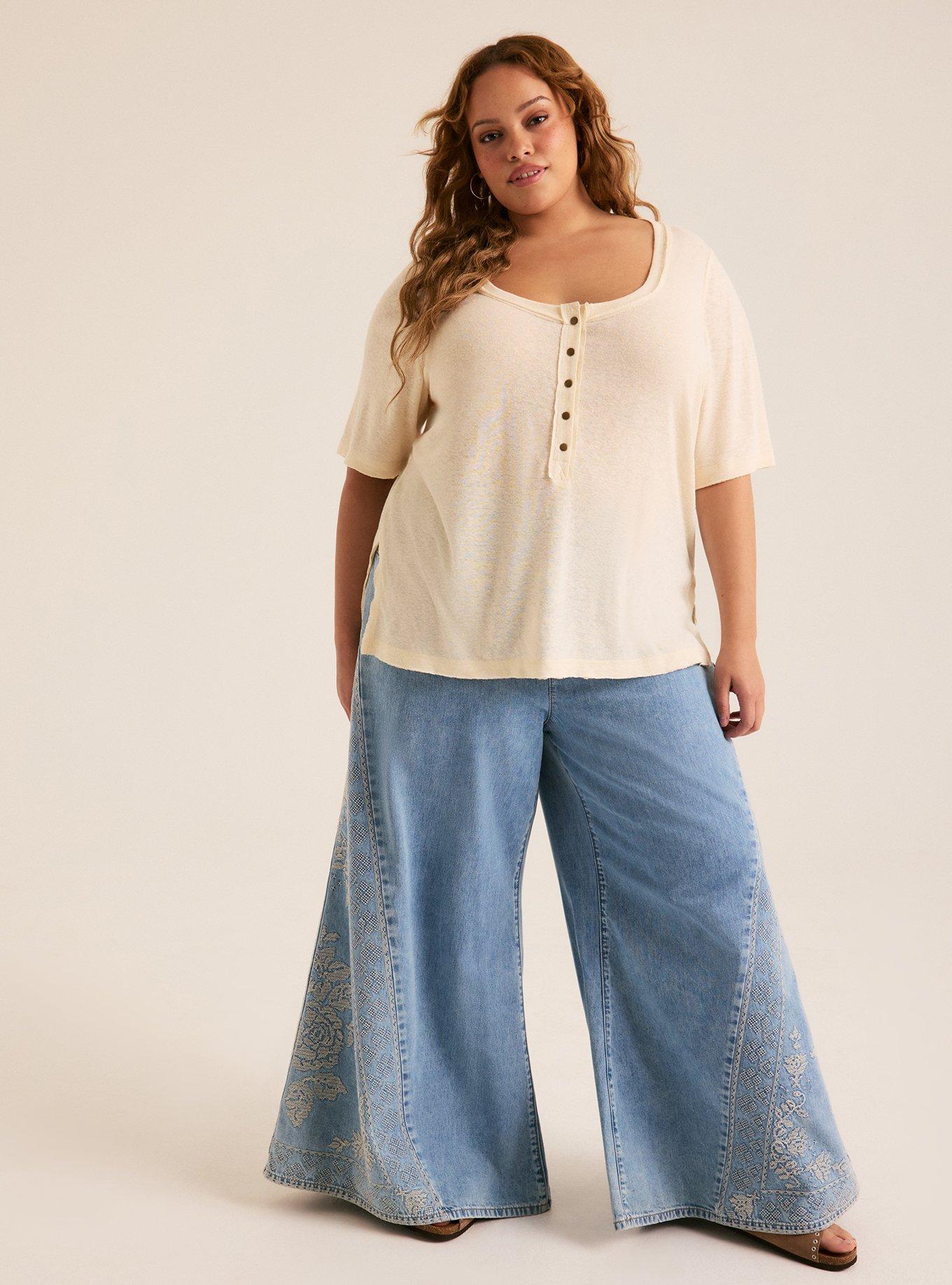 Festi Relaxed Linen Henley, WHITE SWAN, alternate