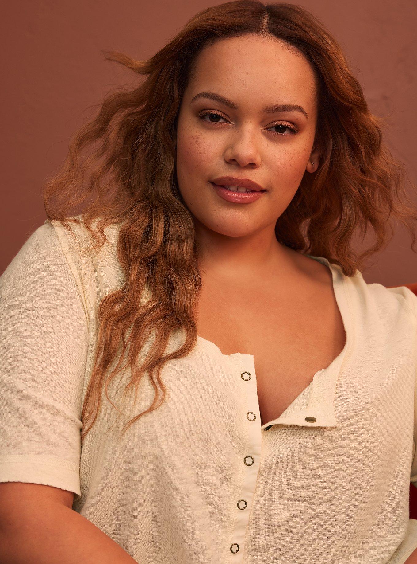 Festi Relaxed Linen Henley, WHITE SWAN, alternate