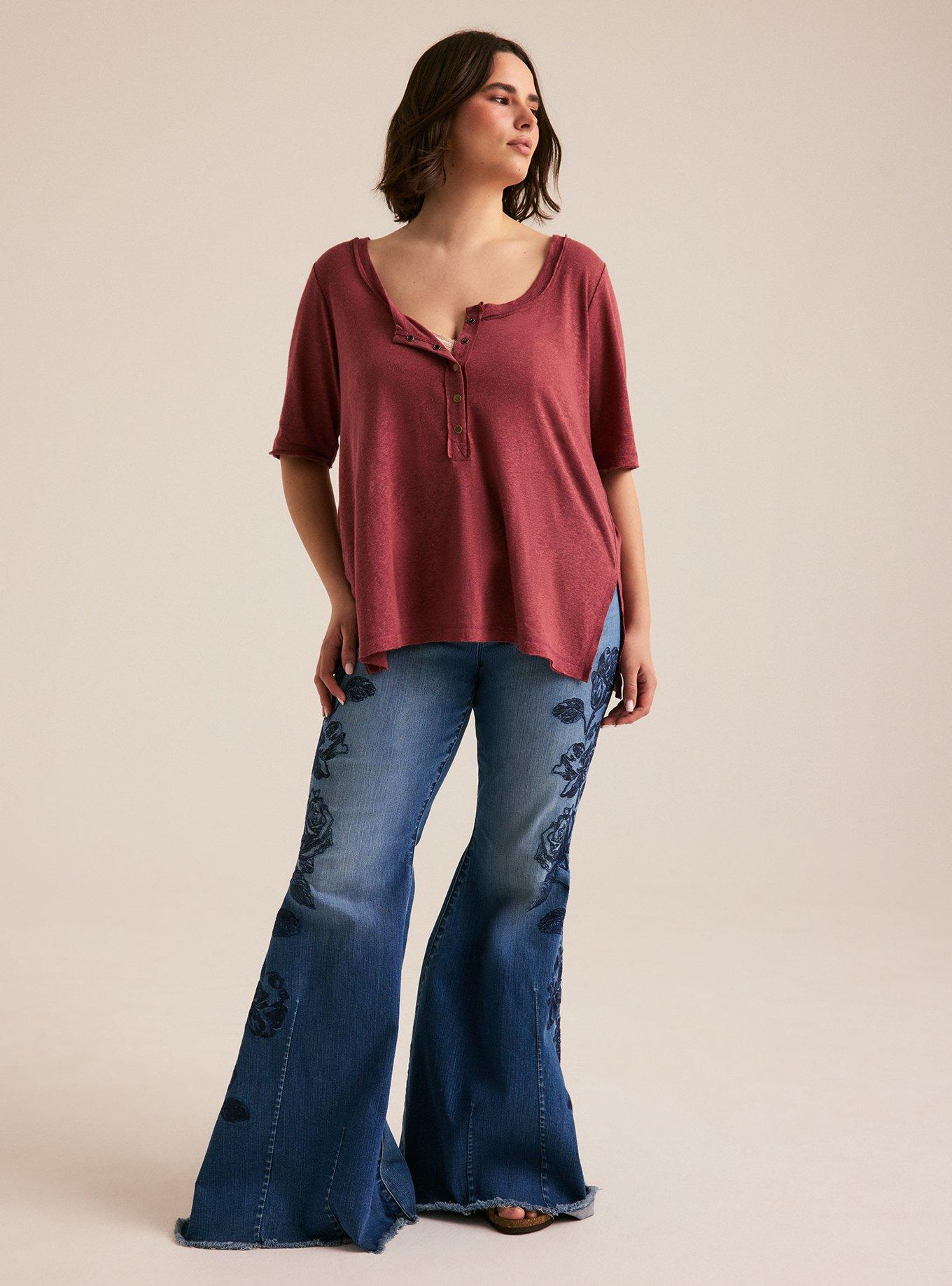 Festi Relaxed Linen Henley, APPLE BUTTER, alternate