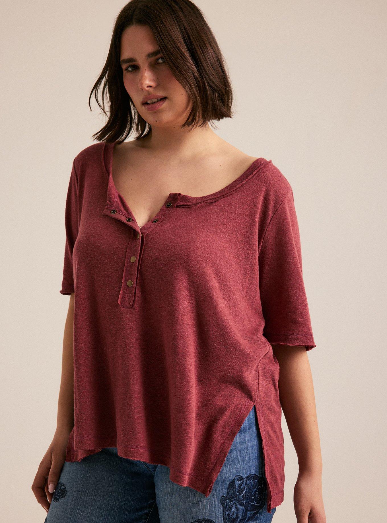 Festi Relaxed Linen Henley, APPLE BUTTER, alternate
