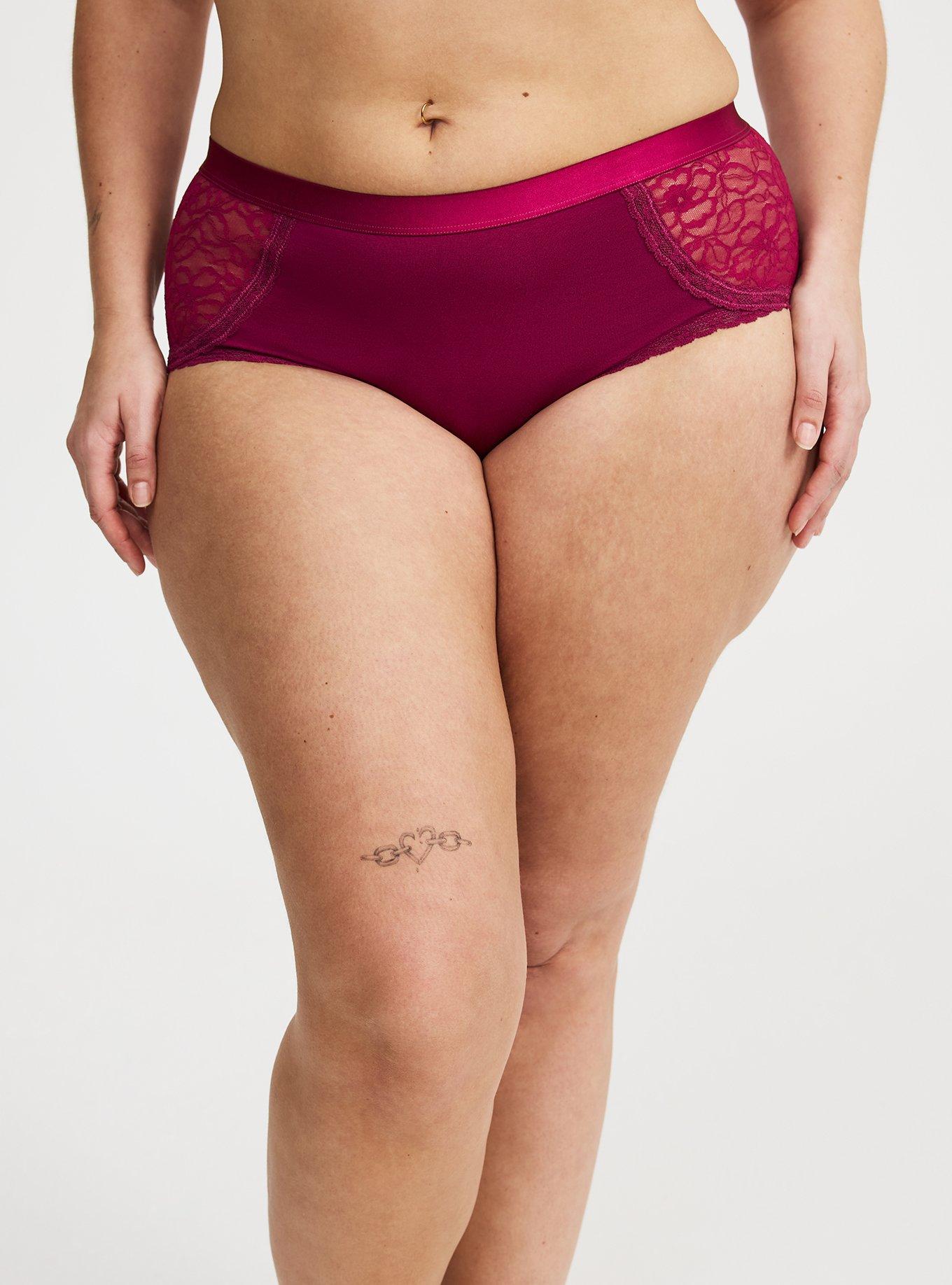 Cotton & Lace Mid-Rise Cheeky Panty