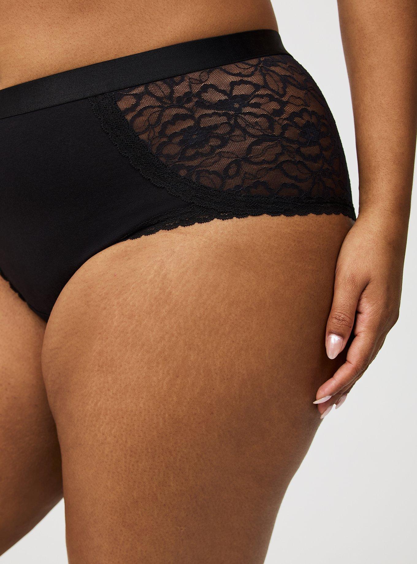 Cotton & Lace Mid-Rise Cheeky Panty