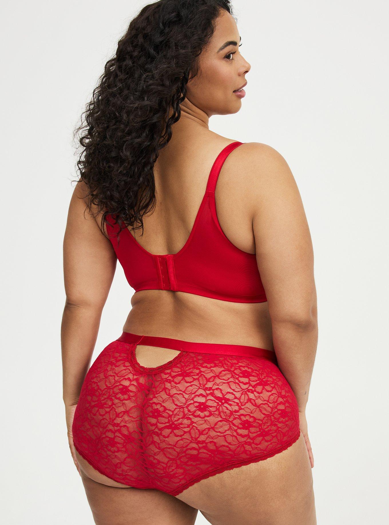 Cotton Mid-Rise Brief Panty, JESTER RED, alternate