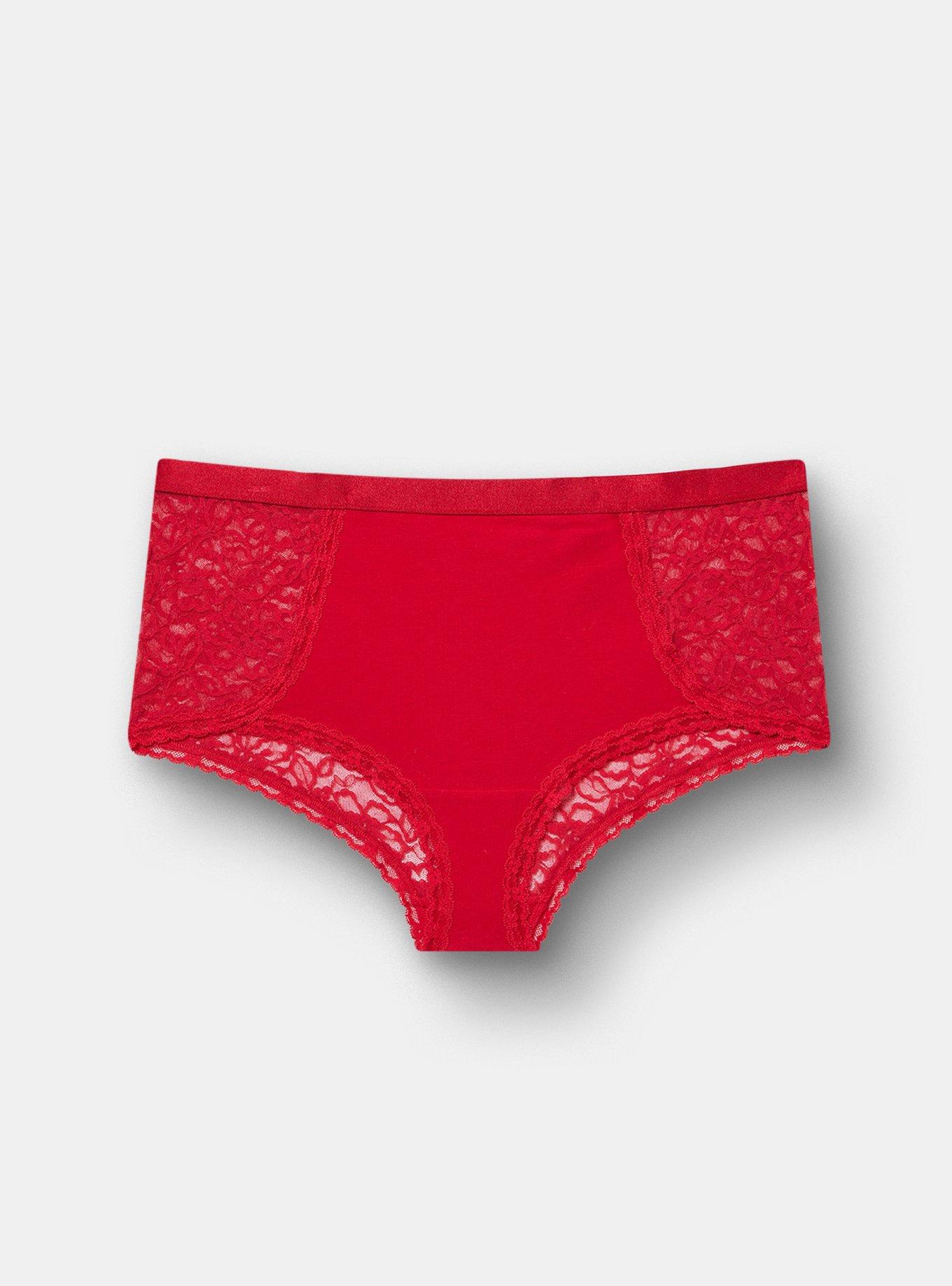Cotton Mid-Rise Brief Panty, JESTER RED, hi-res