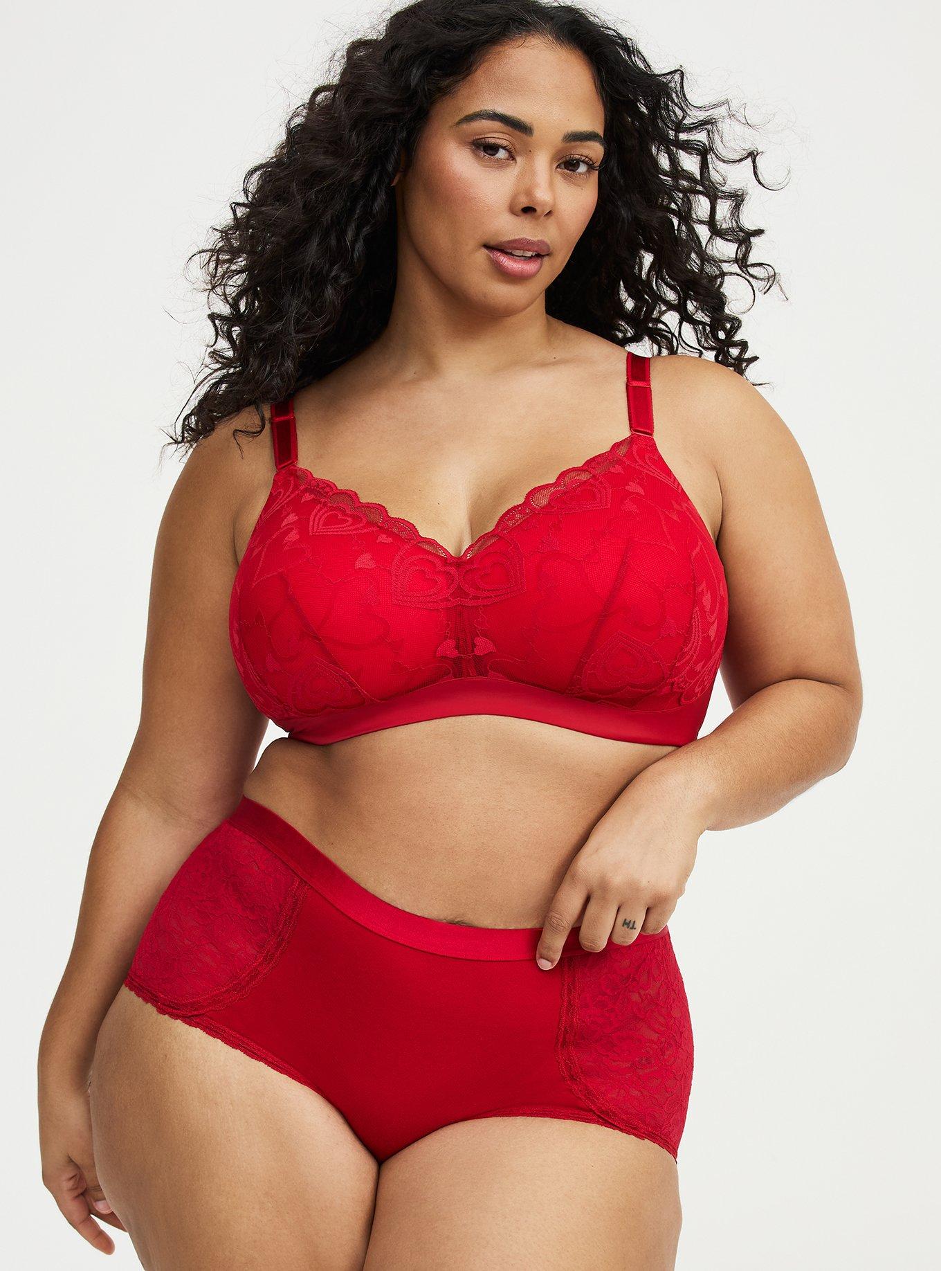 Plus Size Sexy Cotton Brief Panty, JESTER RED, hi-res