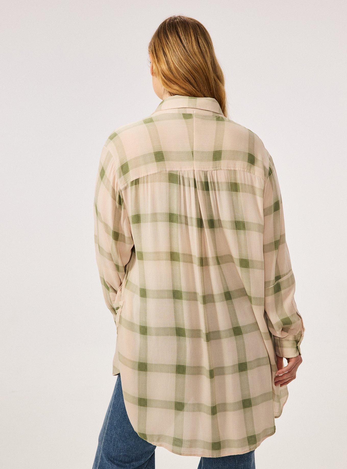 Festi Relaxed Popover Tunic, ELLIS PLAID CREAM, alternate