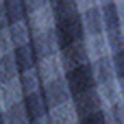 Plus Size Festi Cotton Button-Up Relaxed Tunic, DOROTHY GINGHAM SARGASSO SEA, swatch