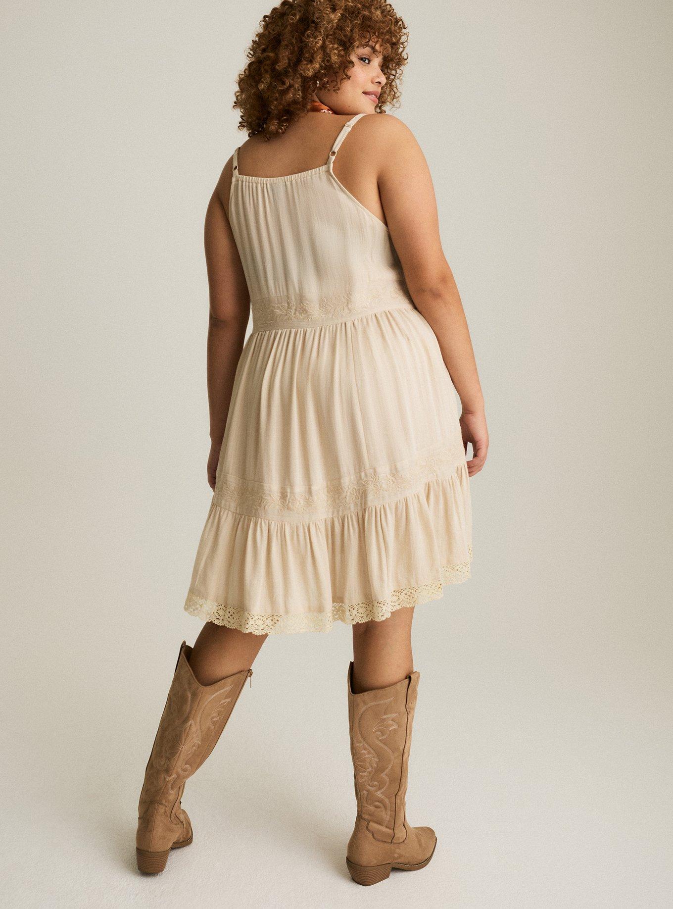 Plus Size - Festi Tiered Mini Dress - Torrid