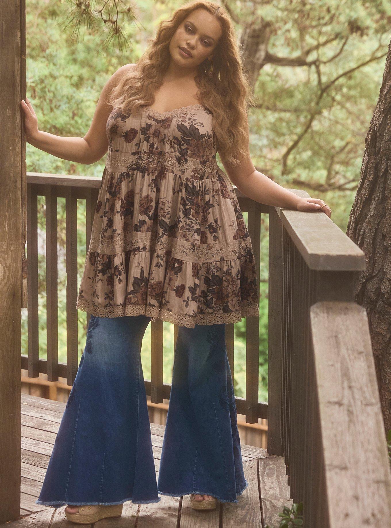 Festi Tiered Mini Dress, TWINE FLORAL TEA, hi-res