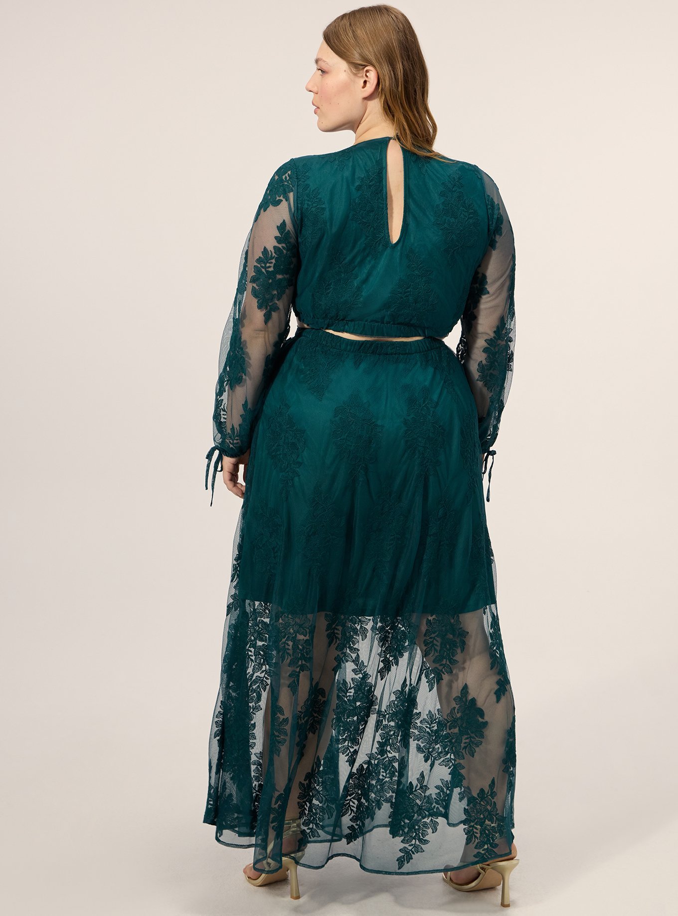 Festi Cutout Embroidered Maxi Dress, DARK SEA, alternate