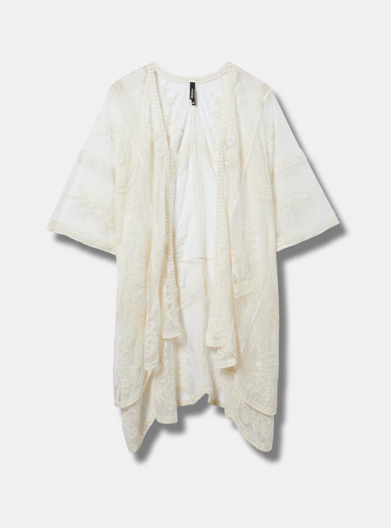 Mesh Embroidered Ruana