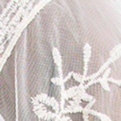 Mesh Embroidered Ruana, IVORY, swatch