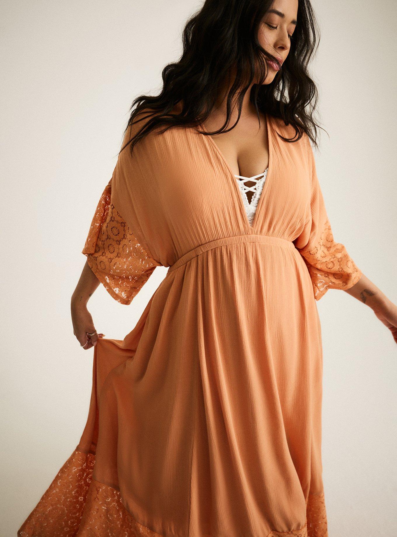 Festi Lace Trim Maxi Dress