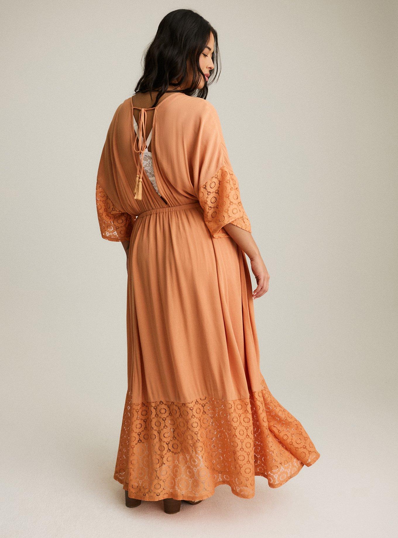 Festi Lace Trim Maxi Dress
