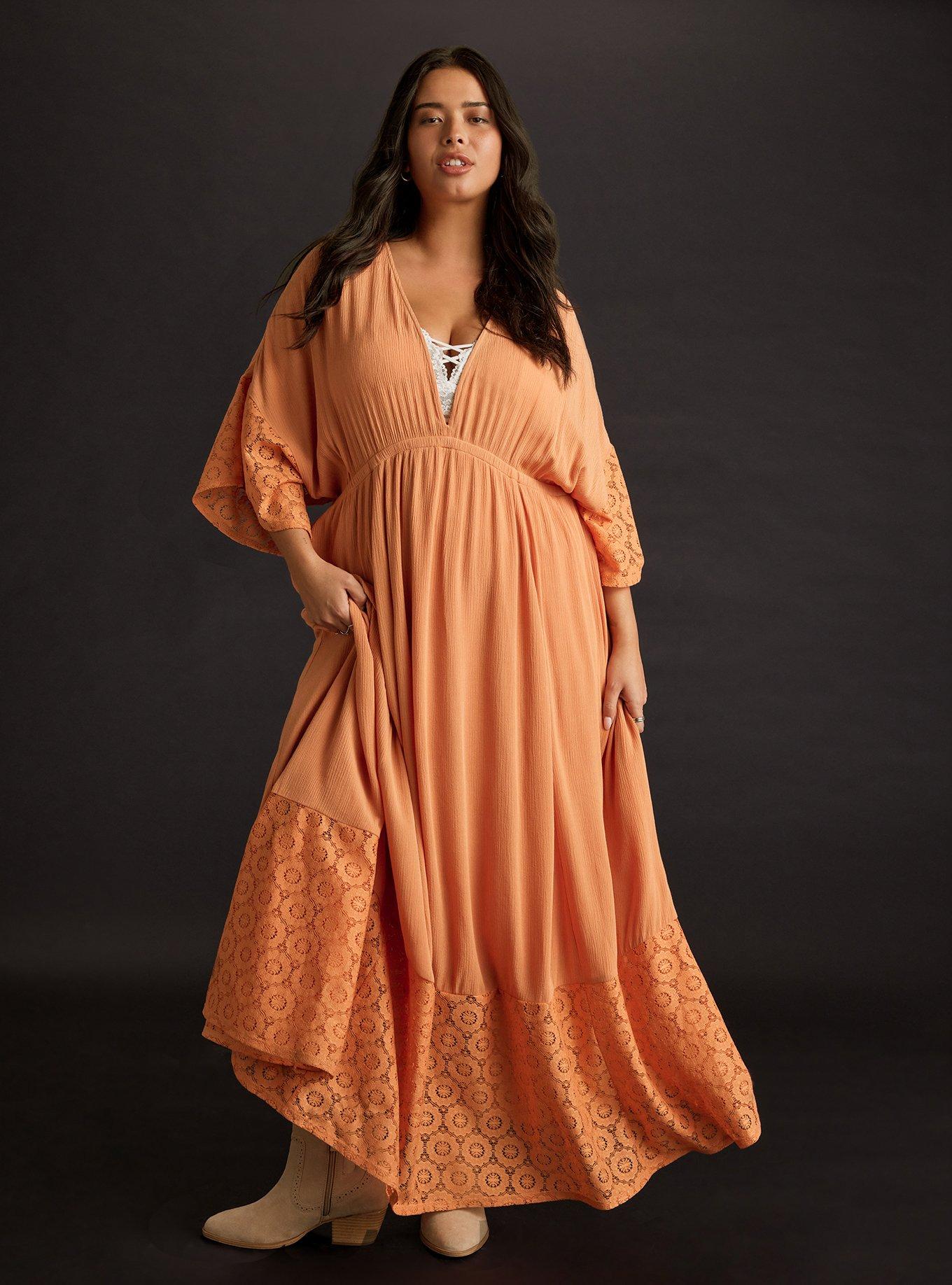 Festi Lace Trim Maxi Dress