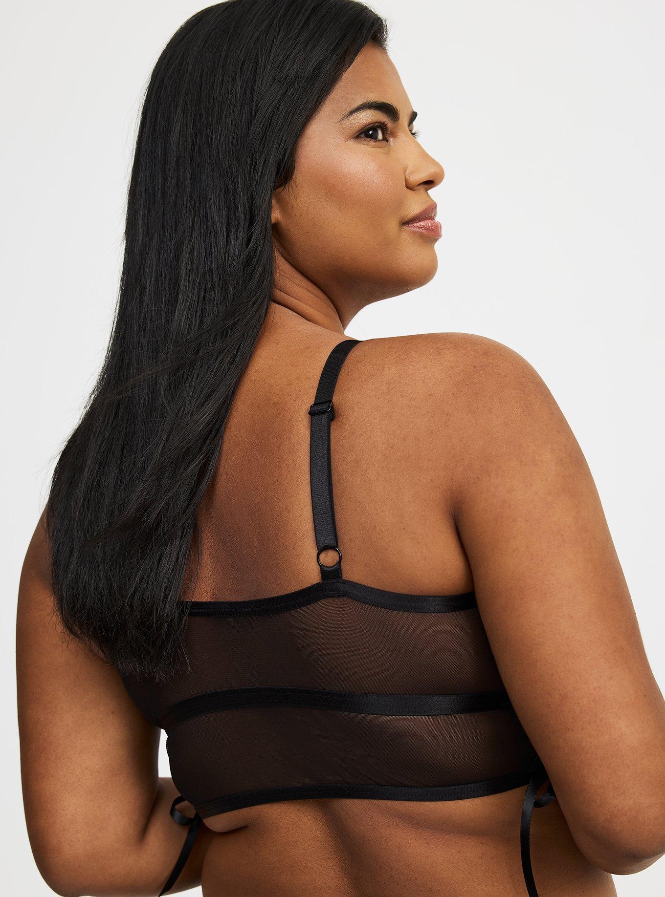 Lace-Up Longline Wire-Free Bralette