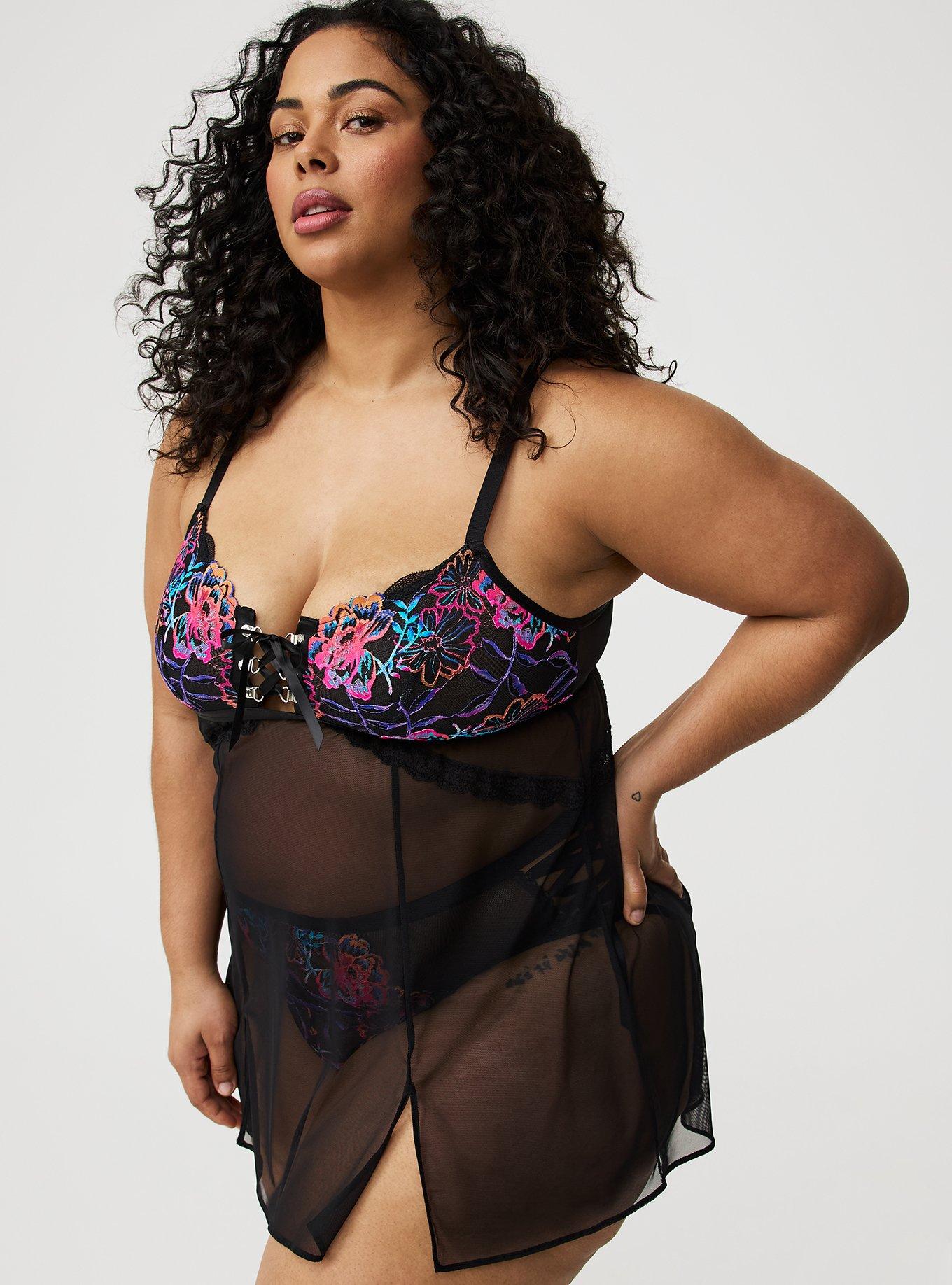 Floral Lace Fit And Flare Babydoll