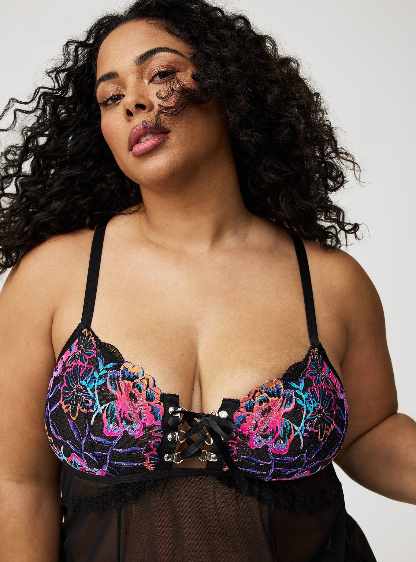 Floral Lace Fit And Flare Babydoll