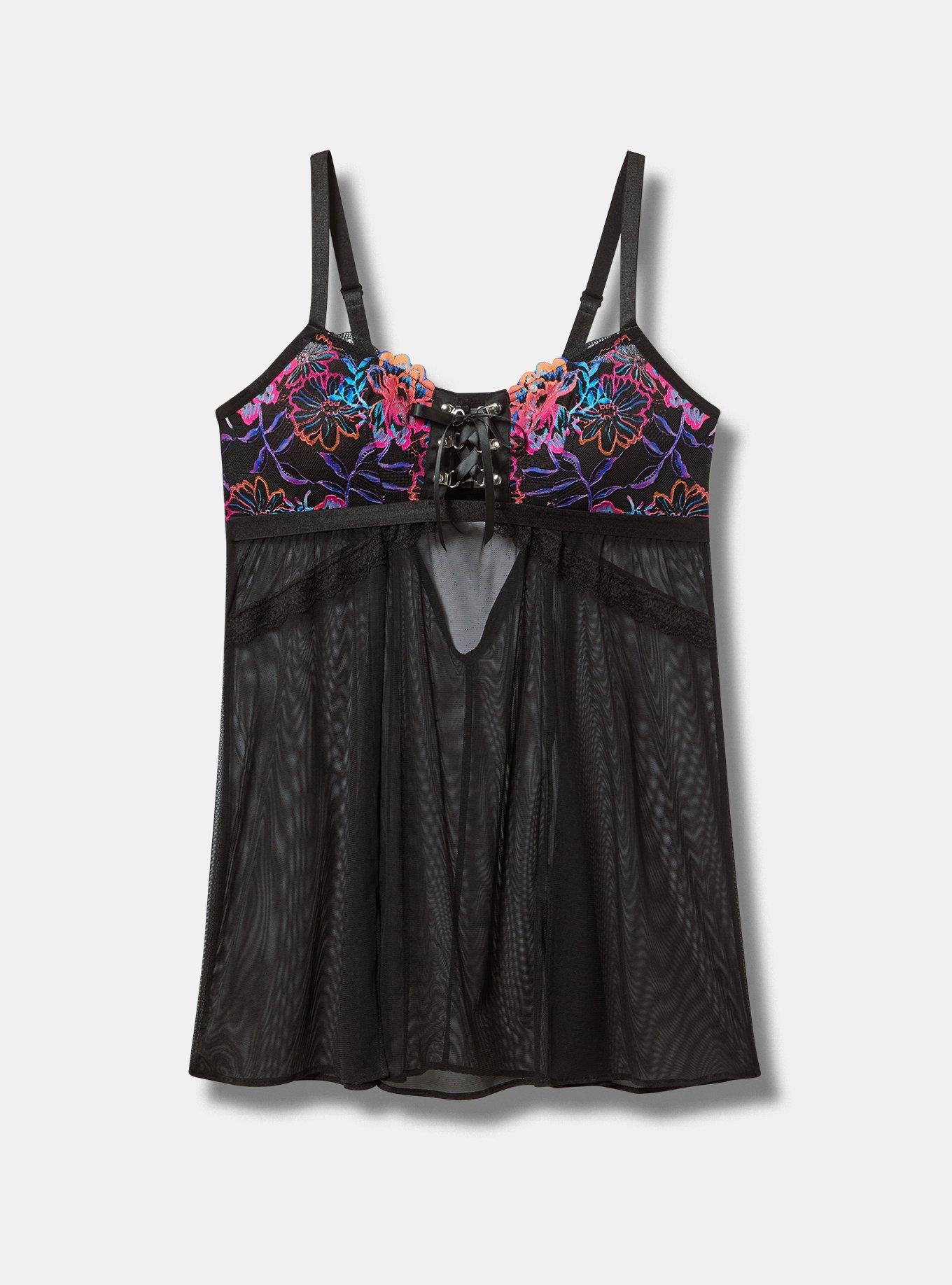 Floral Lace Fit And Flare Babydoll