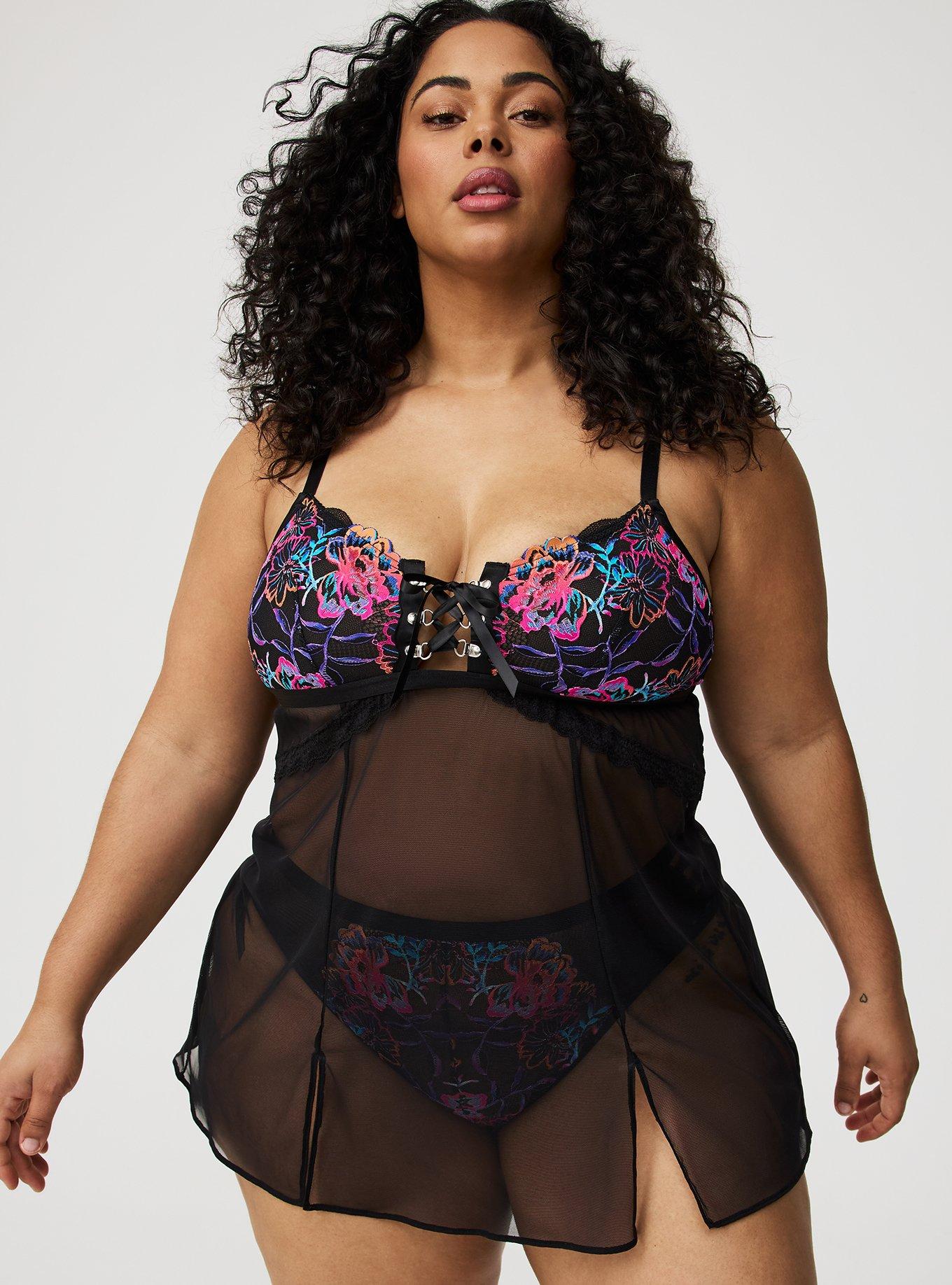 Floral Lace Fit And Flare Babydoll