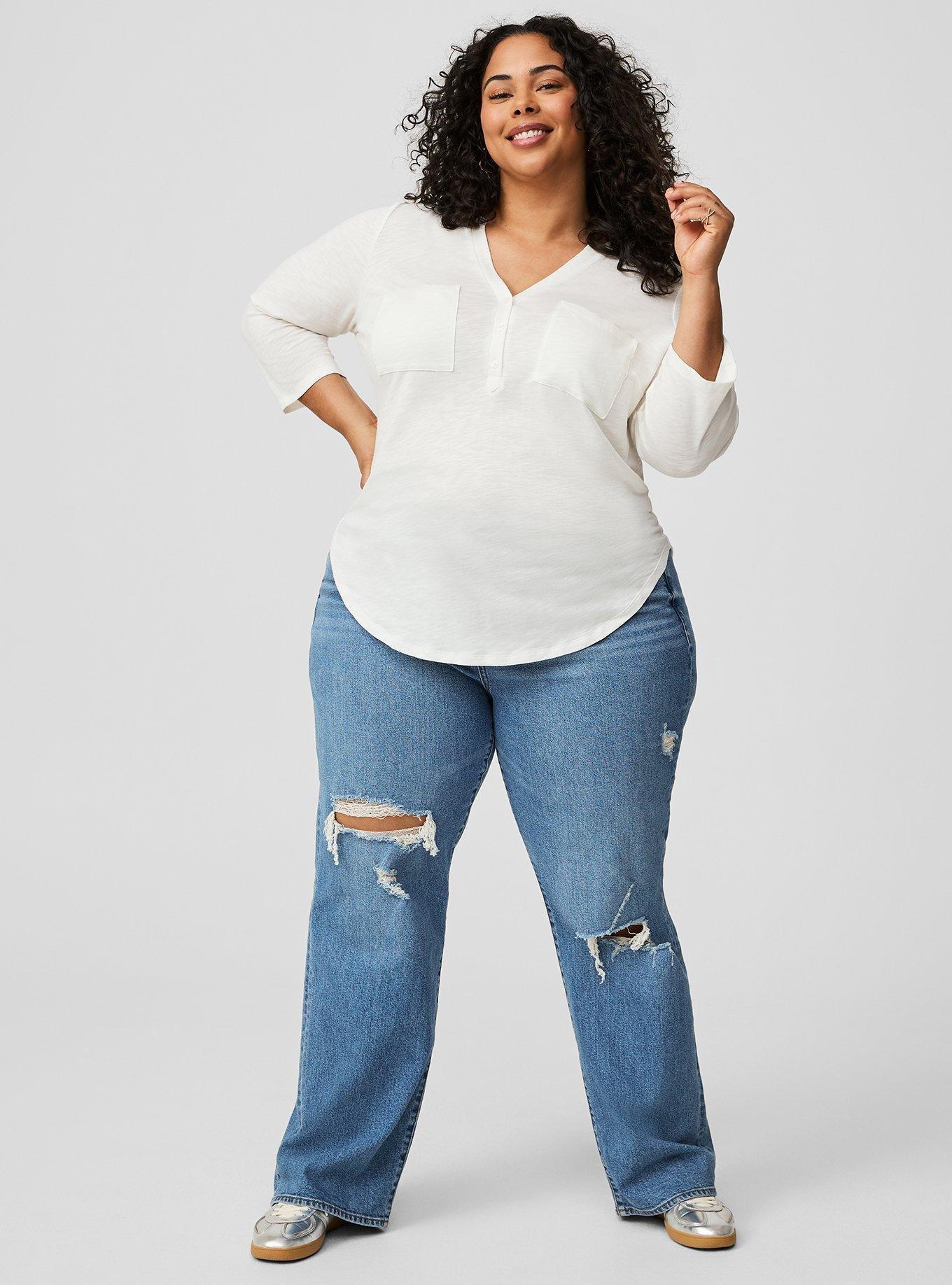Vintage Slub V-Neck Top