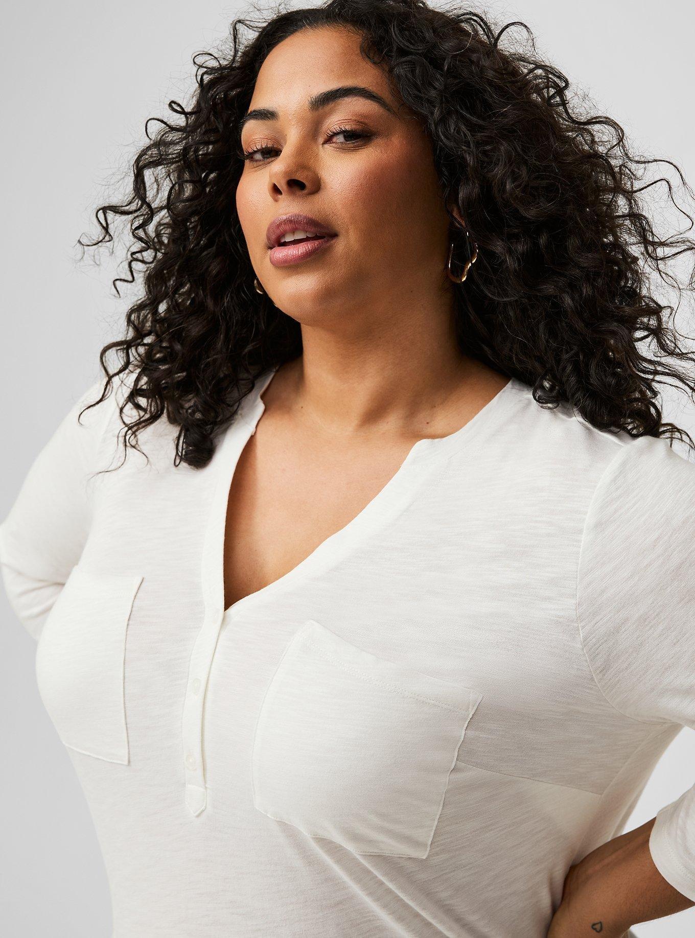 Vintage Slub V-Neck Top
