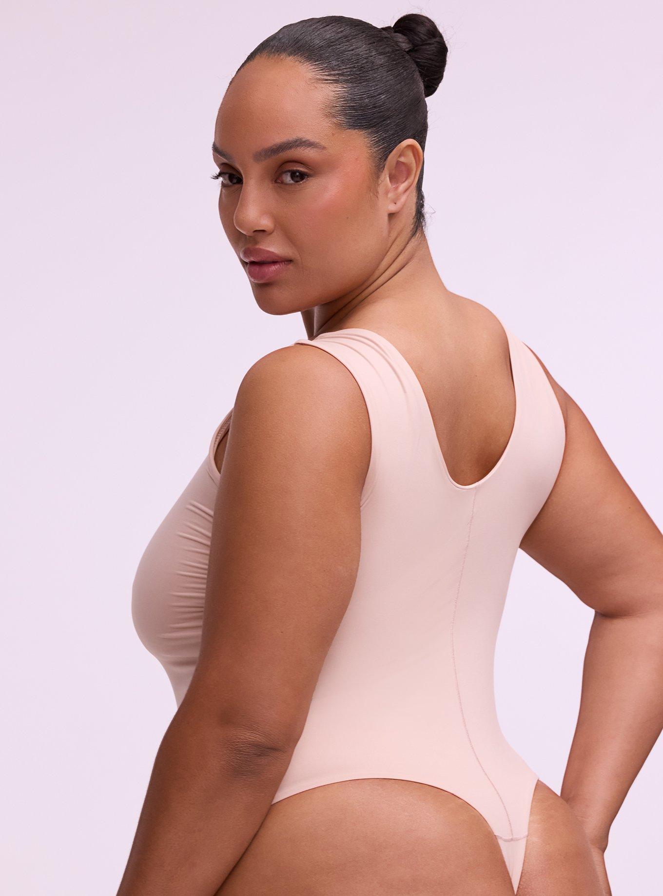 Butter Soft Micro Thong Bodysuit, ROSE DUST, alternate