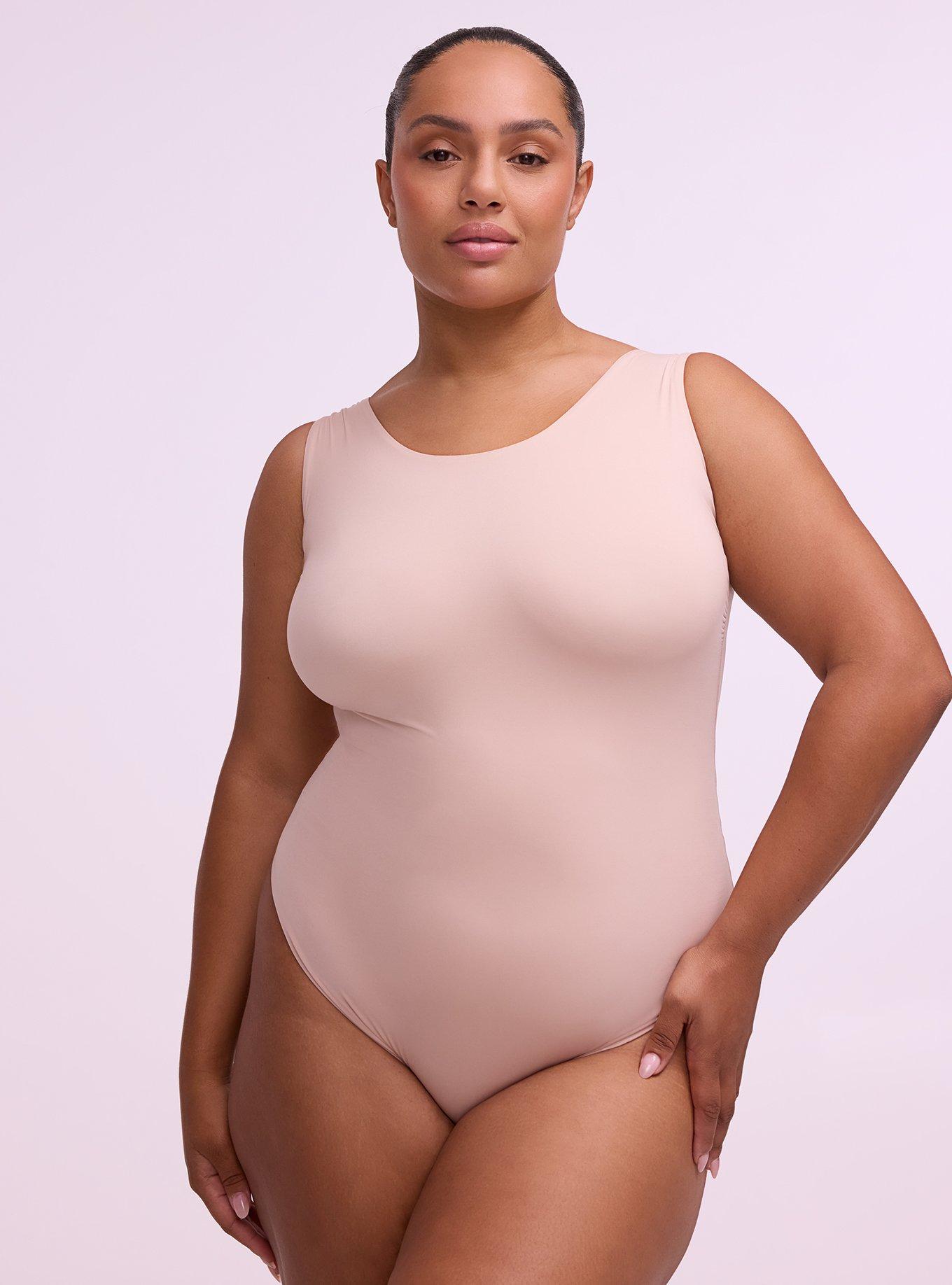 Butter Soft Micro Thong Bodysuit, ROSE DUST, hi-res