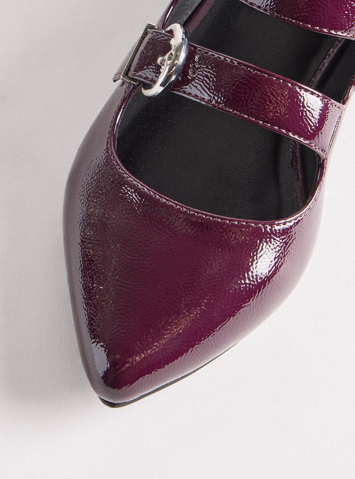 Buckle Pointed Toe Flat (WW), WINE, alternate