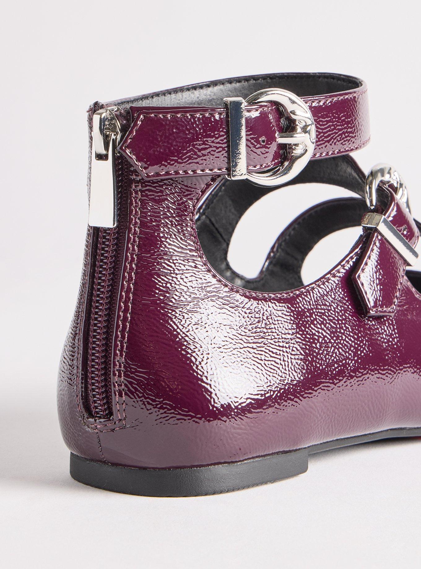 Buckle Pointed Toe Flat (WW), WINE, alternate