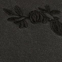 Crew Embroidered Crop Pullover , WASHED BLACK, swatch