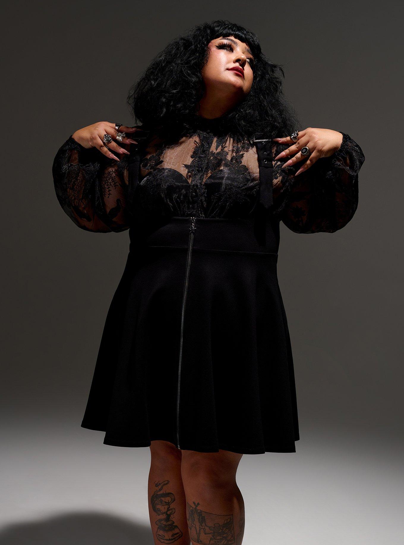 Nightfall Embroidered Mesh Top 