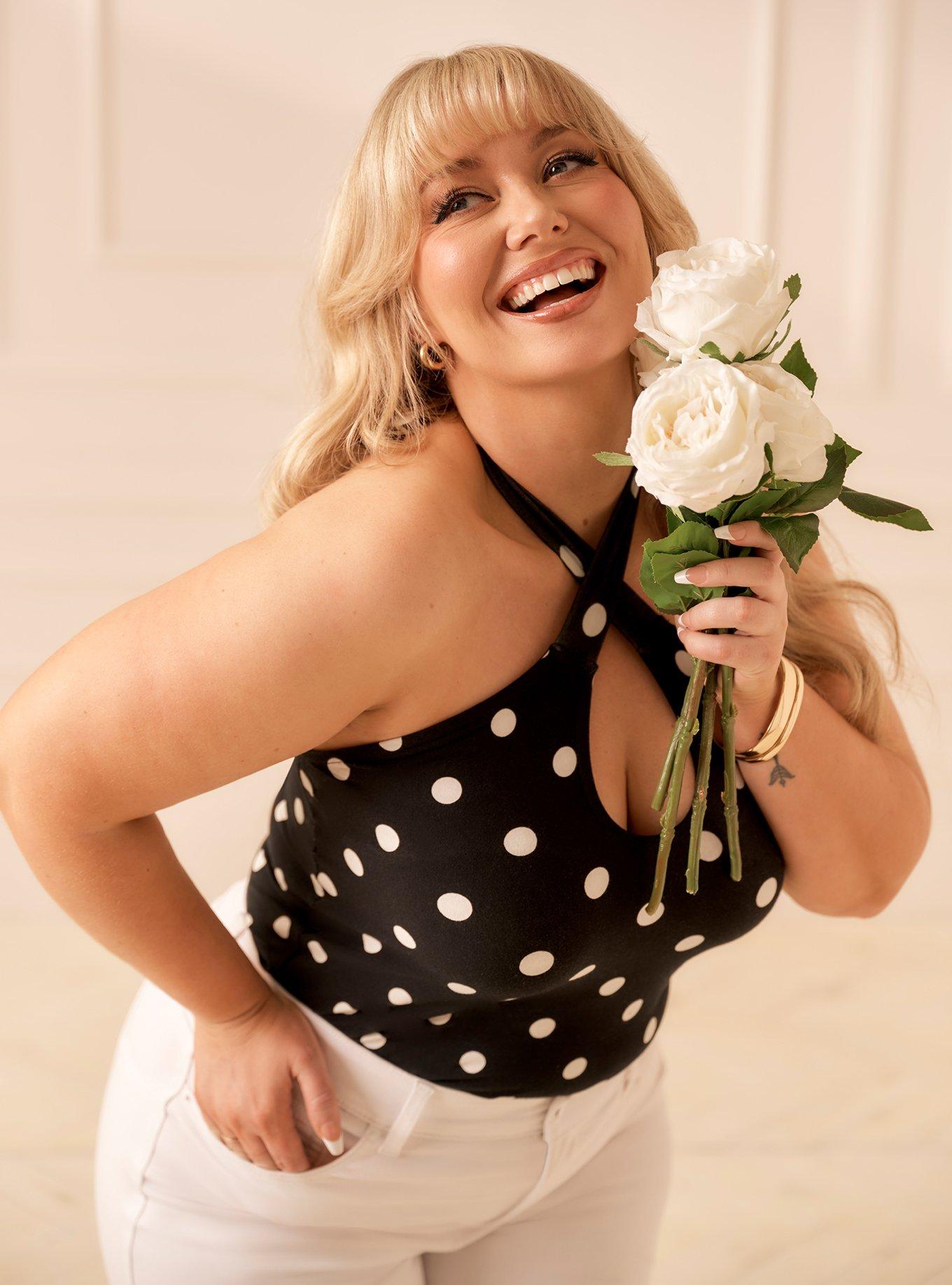 CHUBBY Plus Size - Retro Chic Foxy Halter Top - Torrid