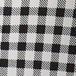 Plus Size Retro Chic Foxy Twist Neck Halter Top, MINI GINGHAM BLANC DE BLANC, swatch