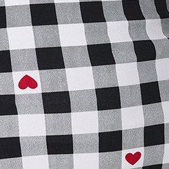 Retro Chic Foxy Twist Neck Halter Top, VIV HEART GINGHAM  BLACK, swatch