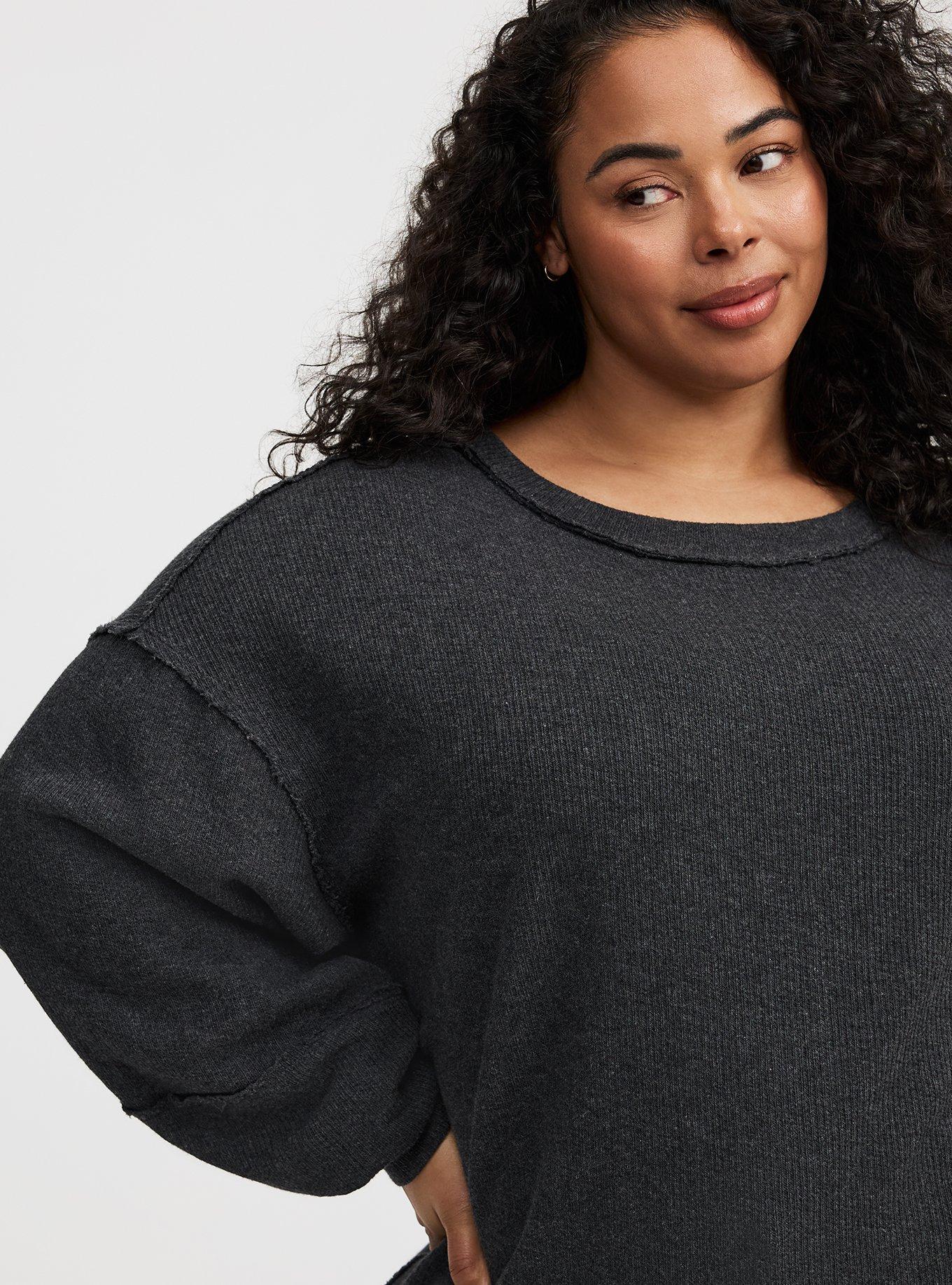 Oversized Long Sleeve Crew Sweatshirt