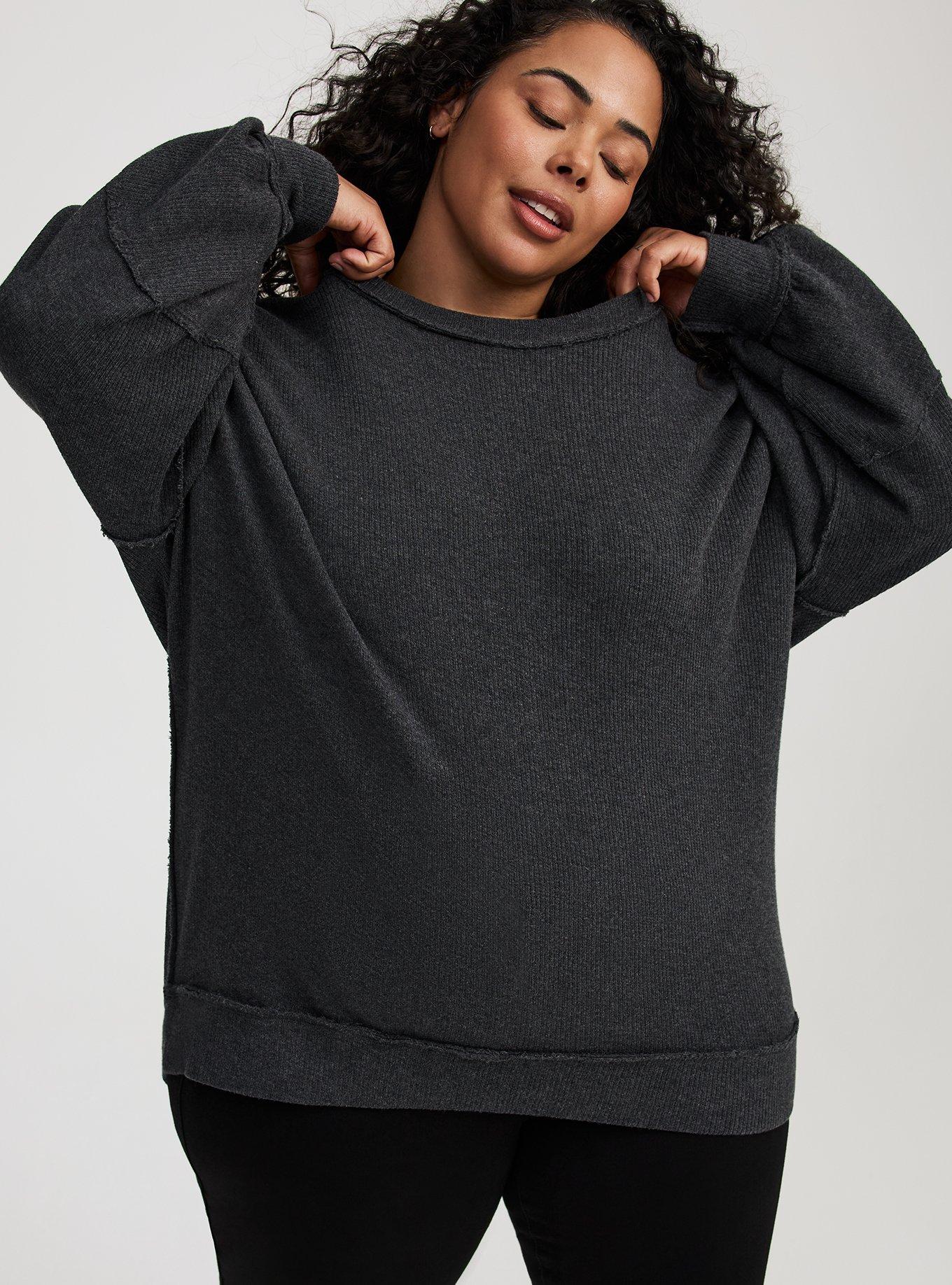 Oversized Long Sleeve Crew Sweatshirt