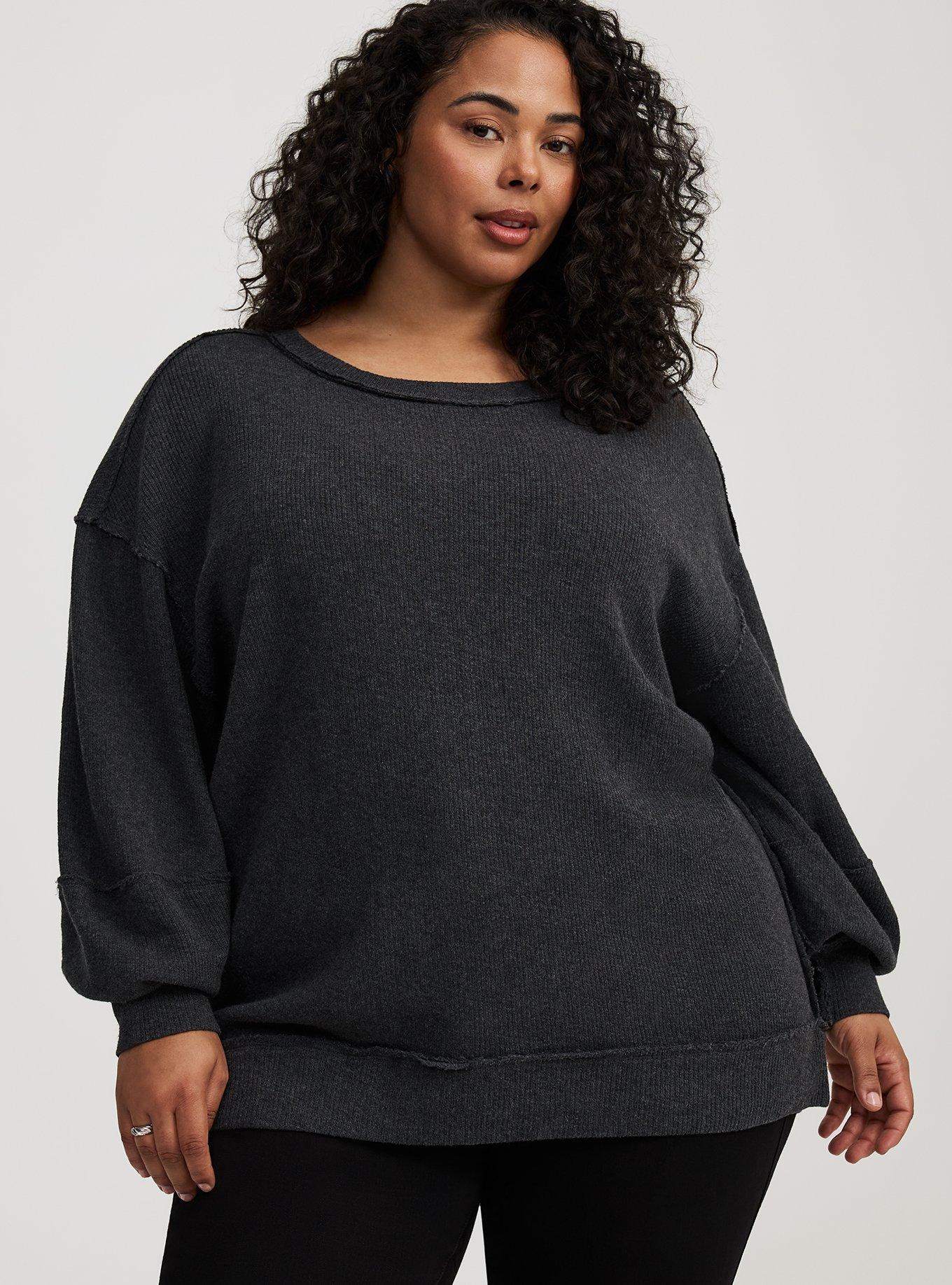 Oversized Long Sleeve Crew Sweatshirt