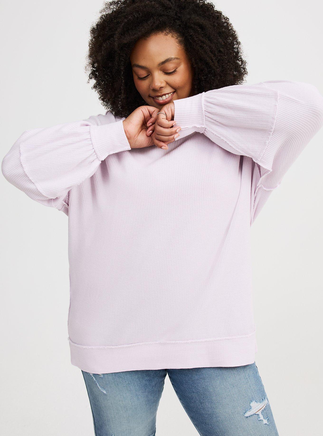 Plus Size - Oversized Long Sleeve Crew Sweatshirt - Torrid