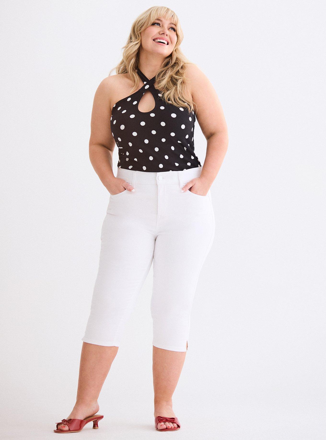 Retro Chic Bombshell Clam Digger Pant, OPTIC WHITE, alternate