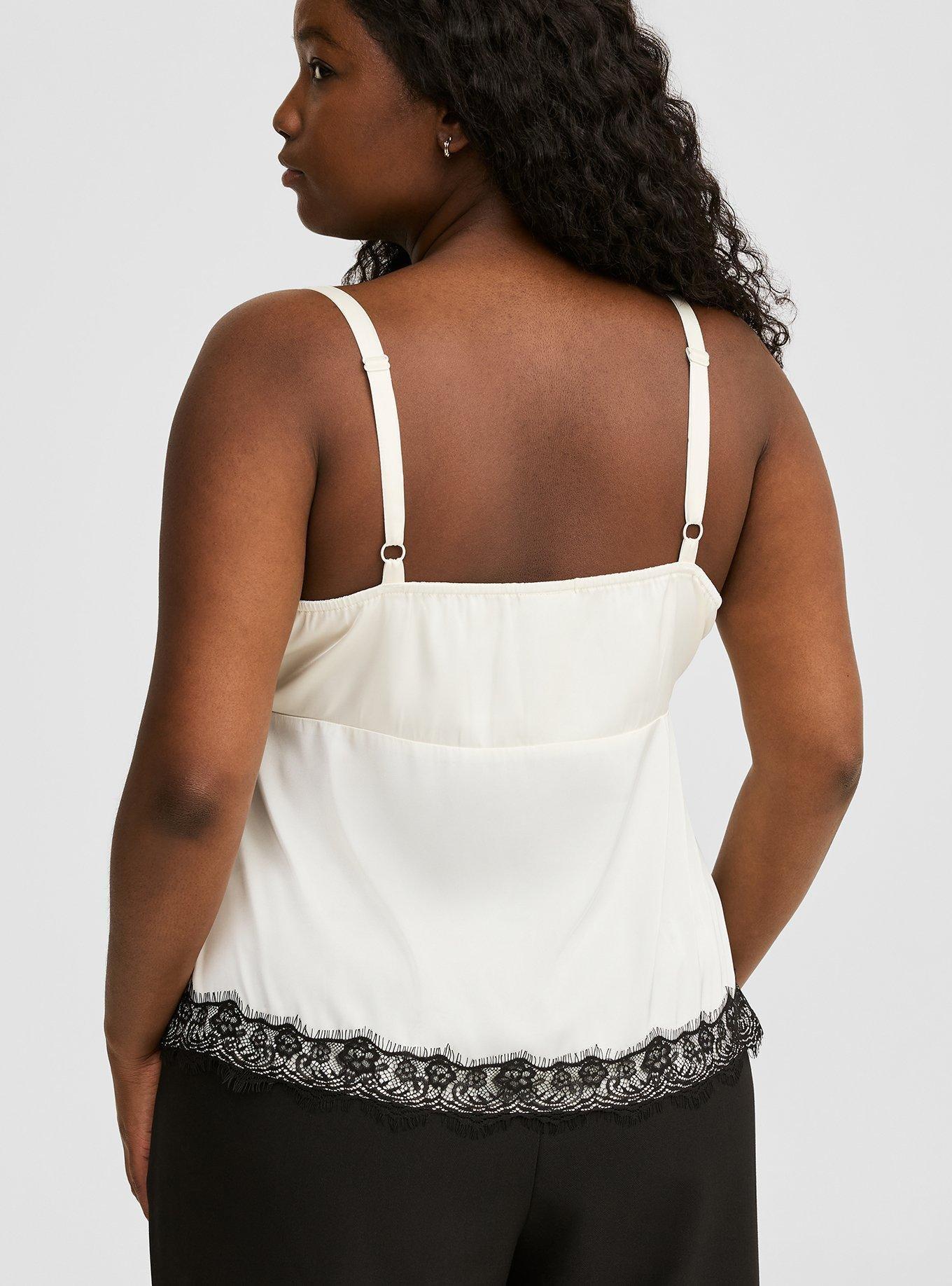 Satin Lace Trim Cami 