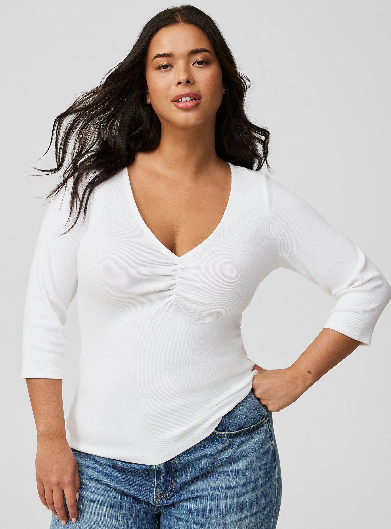 Ribbed V-Neck Top