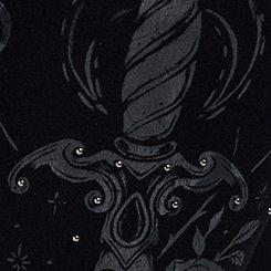 Nightfall Full Length Printed Legging, MOON DAGGER DEEP BLACK, swatch