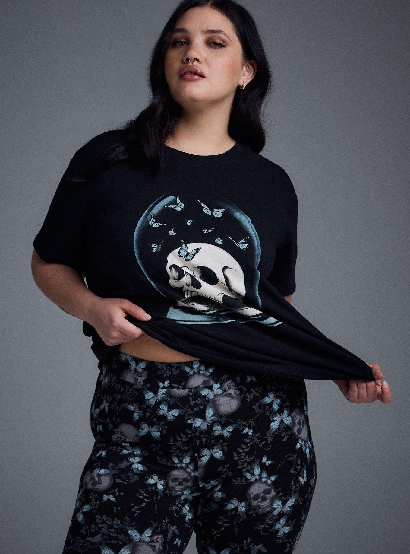 Nightfall Full Length Printed Legging, MONARCH SKULLS BLACK, alternate